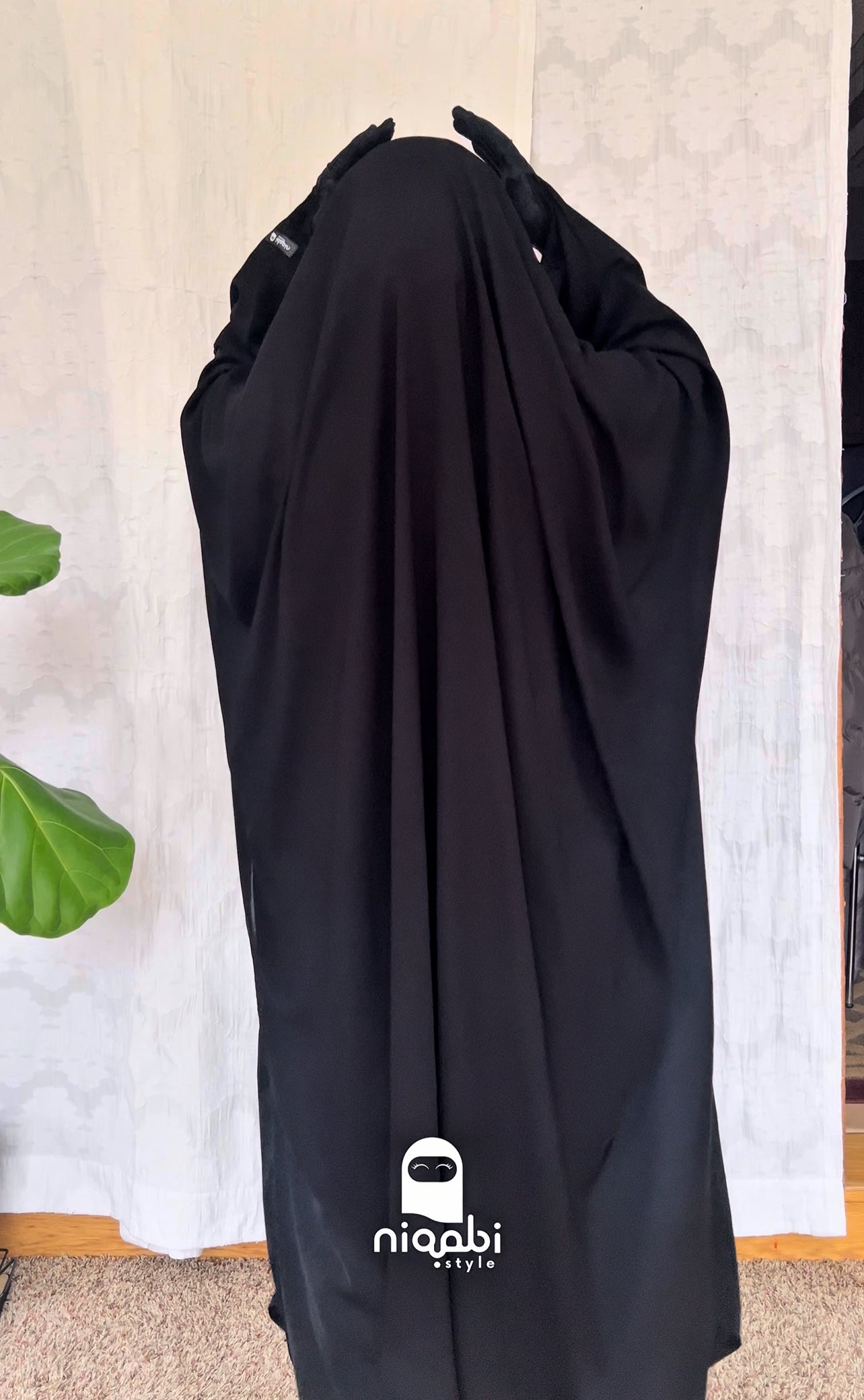 floor length Saudi elastic khimar