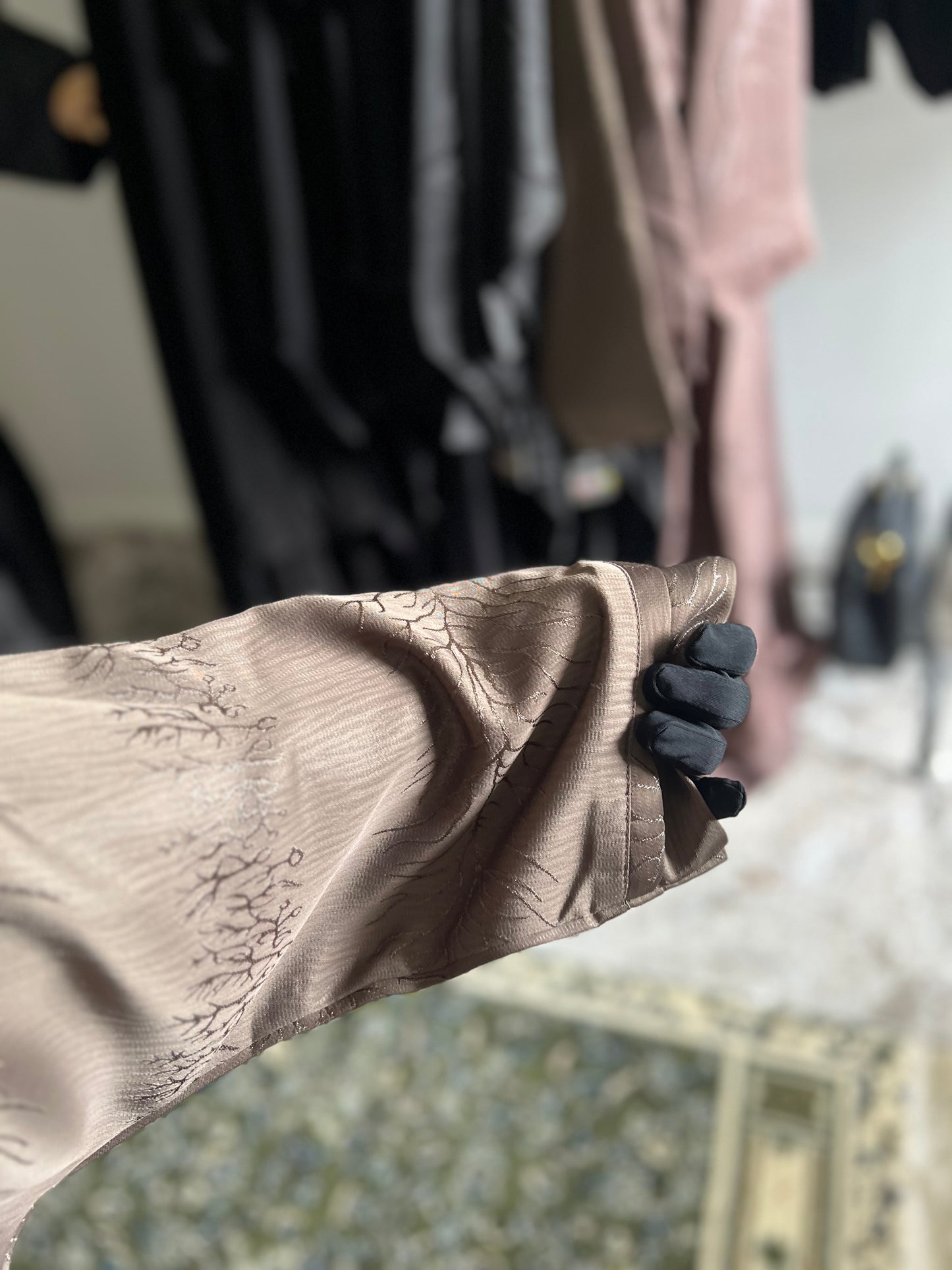 Bisht style saudi open abaya
