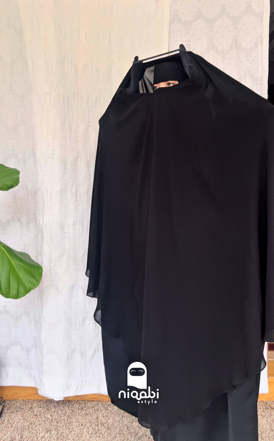 floor length Saudi elastic khimar