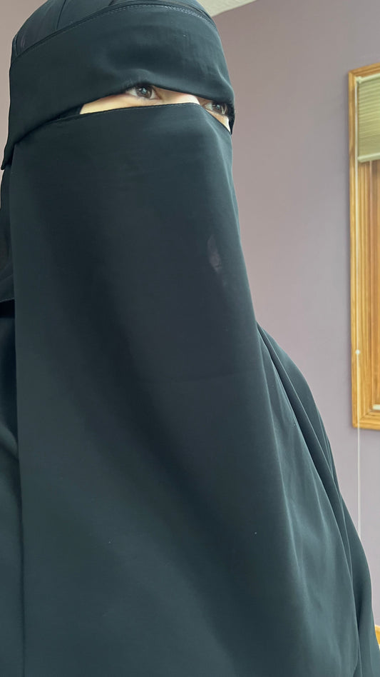Soft 15 inch easy breathe flap niqab