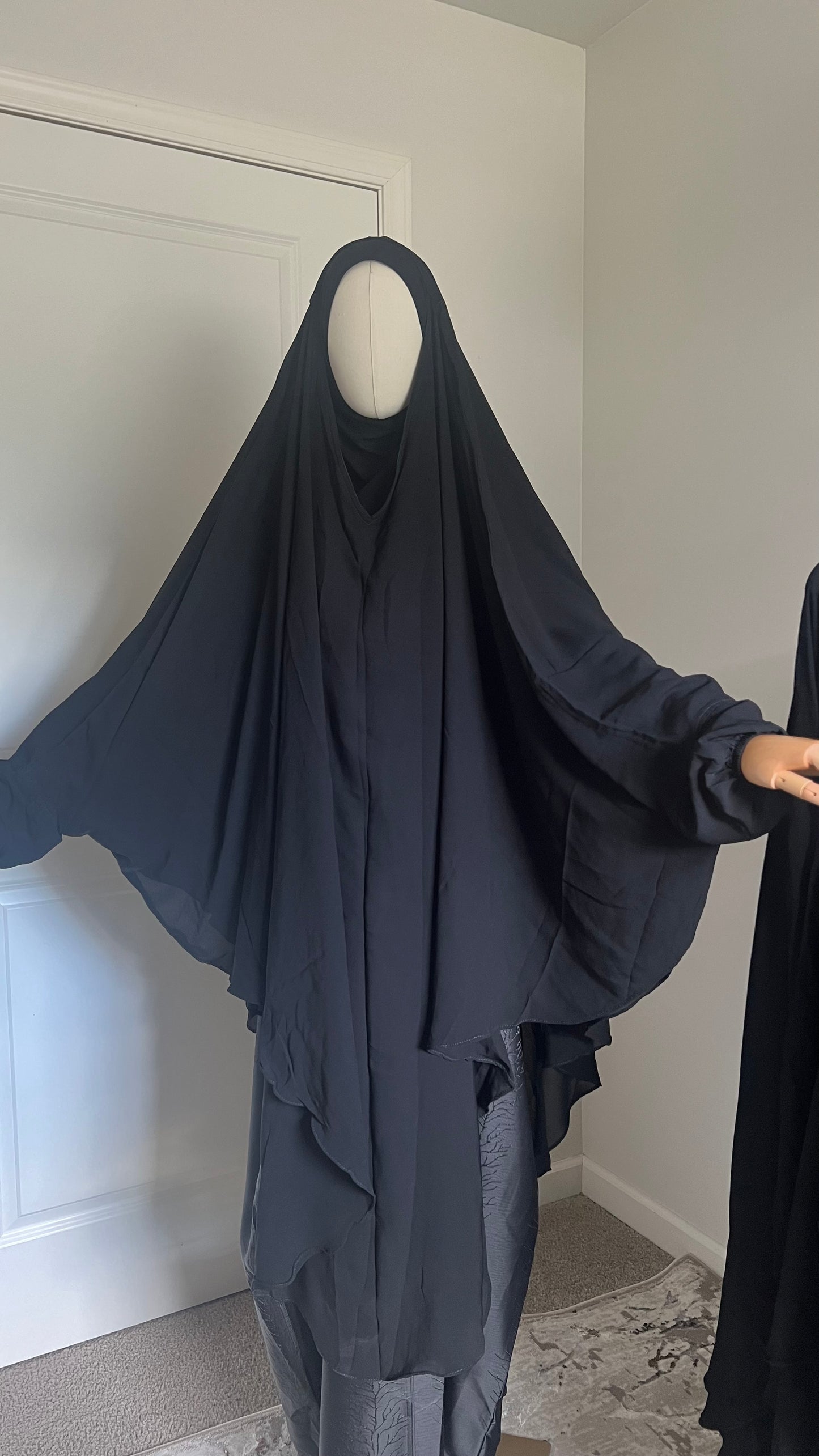 floor length Saudi elastic khimar