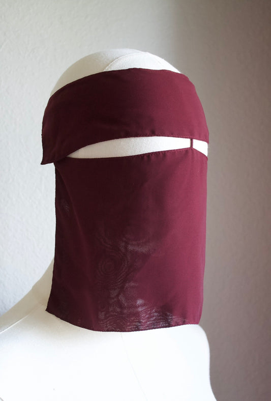 Saudi style makeup niqab with nose string