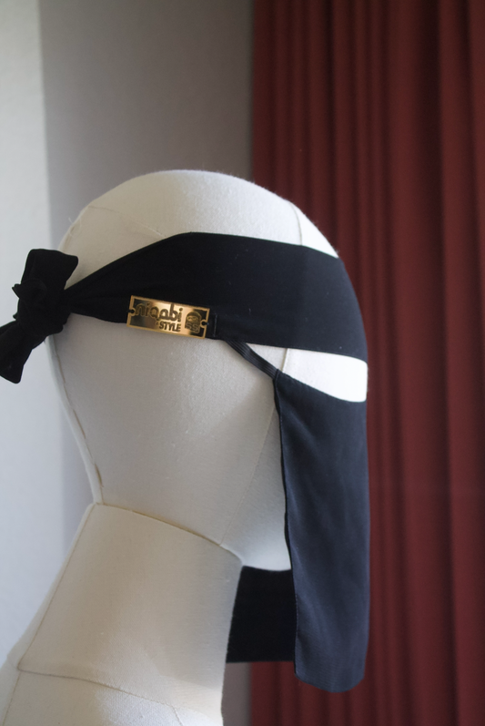 soft band Niqab (gold logo slanted elastic band)