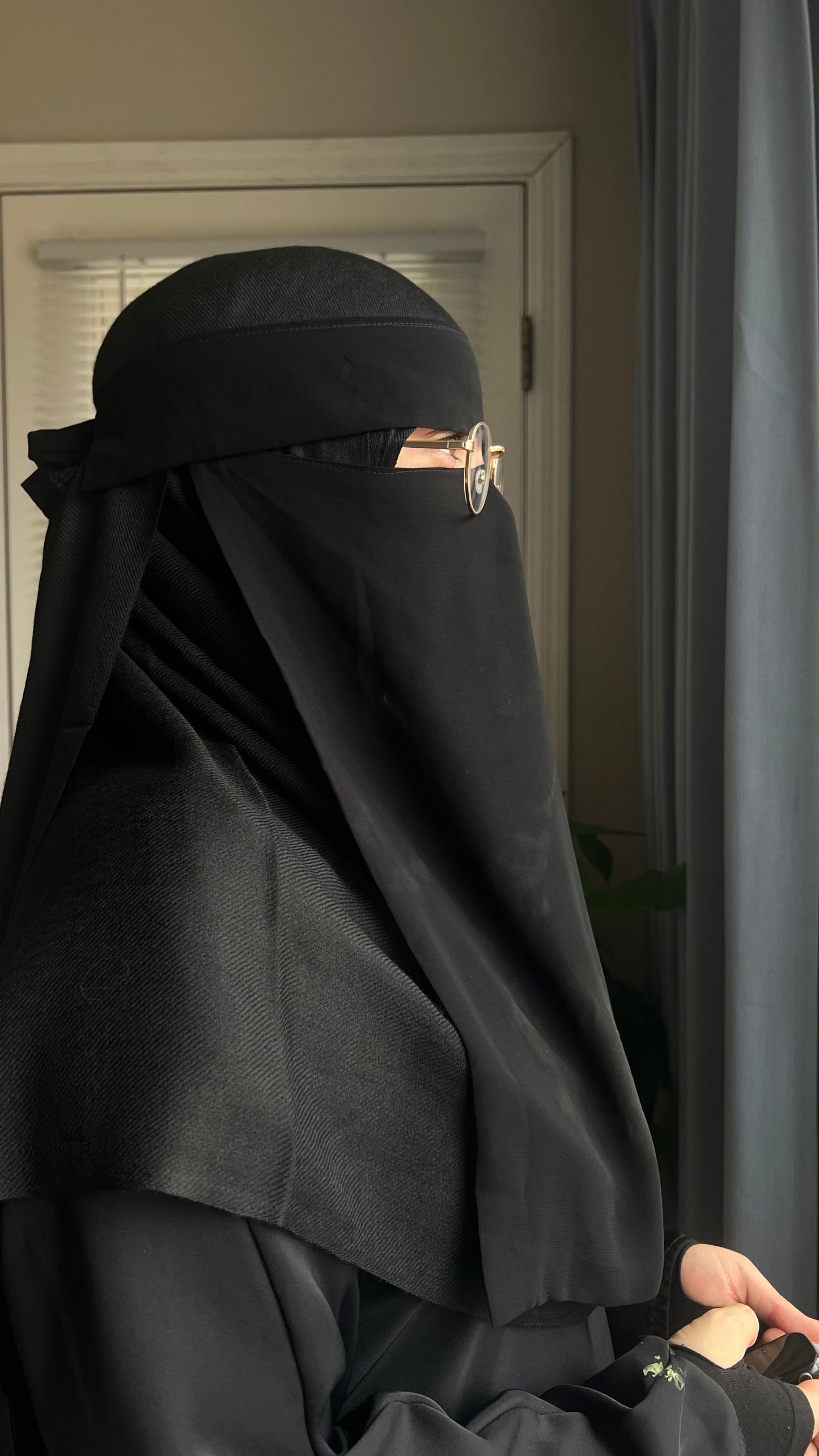 Soft 15 inch easy breathe flap niqab