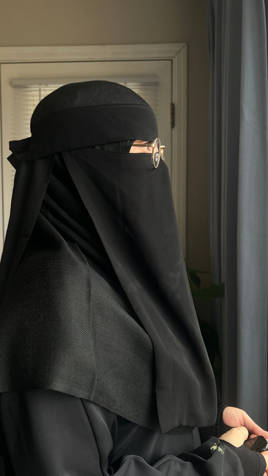 Soft 15 inch easy breathe flap niqab